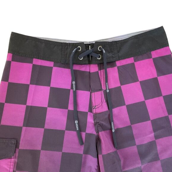 NWOT Atama Shorts Boardshorts Men’s 34-35 Purple Checkered MMA Jiu Jitsu Brazil - Picture 4 of 12